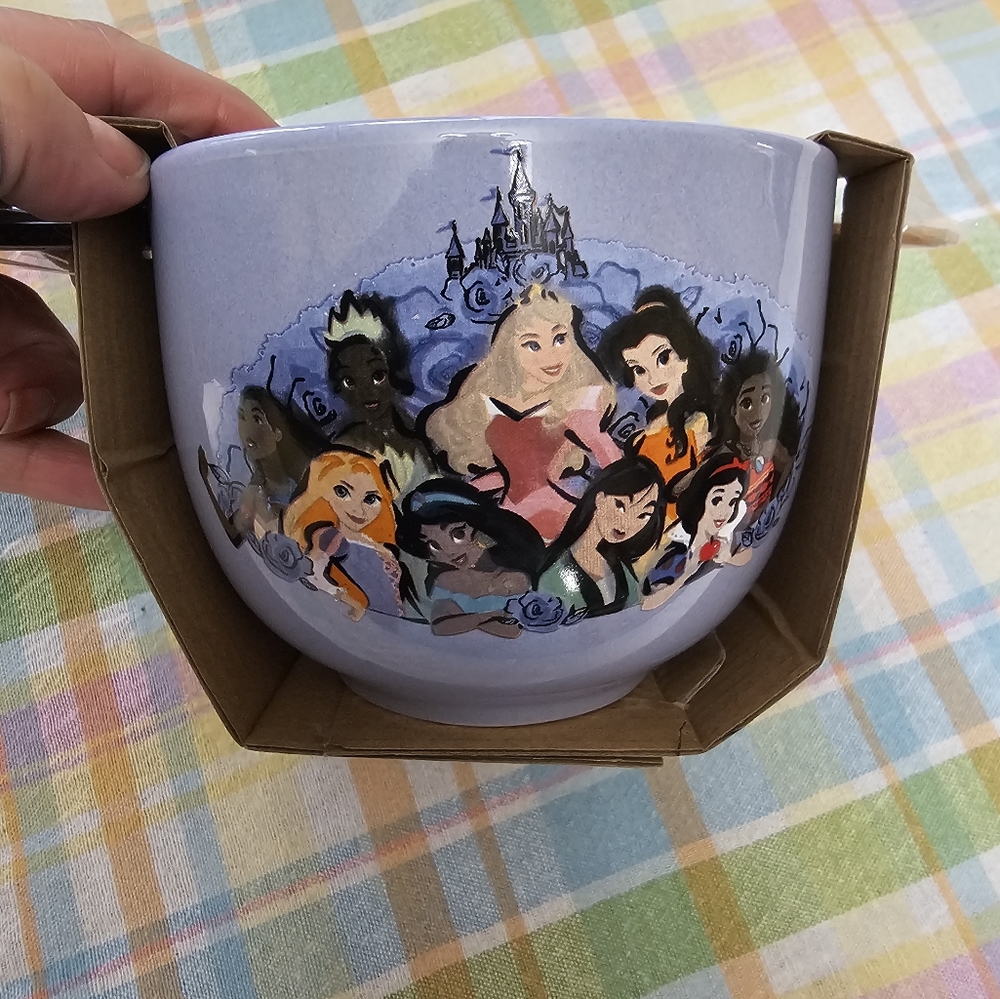 Disney Princess Noodle Bowl with Chopsticks New